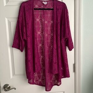 LuLaRoe - ladies lace overlay top/jacket